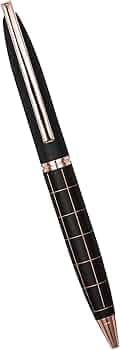 AmazonBasics Elegant Ballpoint Pen with Classy Stainless Steel Body (Blue Ink)