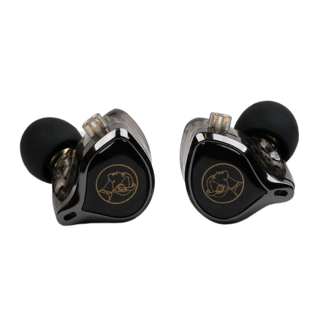 Concept Kart AUDIOCULAR LEX IEM in-Ear Monitor Earphones with 10mm Titanium-Coated Diaphragm, CNC Aluminum Faceplate, Silver-Plated Cable, Inline Mic ...