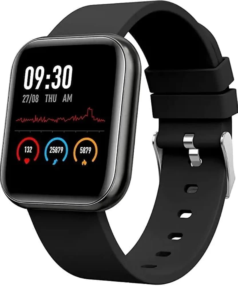 Mi Bluetooth Mens Smart Watch Touch Screen Phone Smartwatch for Men Fitness Band for Boys, Girls & Kids | Sports Watch for All Smart Phones I Heart Rate and BP Monitor - Y68 Black