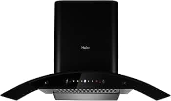 Haier 60cm 1200 m3/hr High Suction AutoClean Kitchen Chimney(HIH-G60HM-G,2+6 Years Warranty on Motor & Rotor,Touch+Gesture Control,Black)