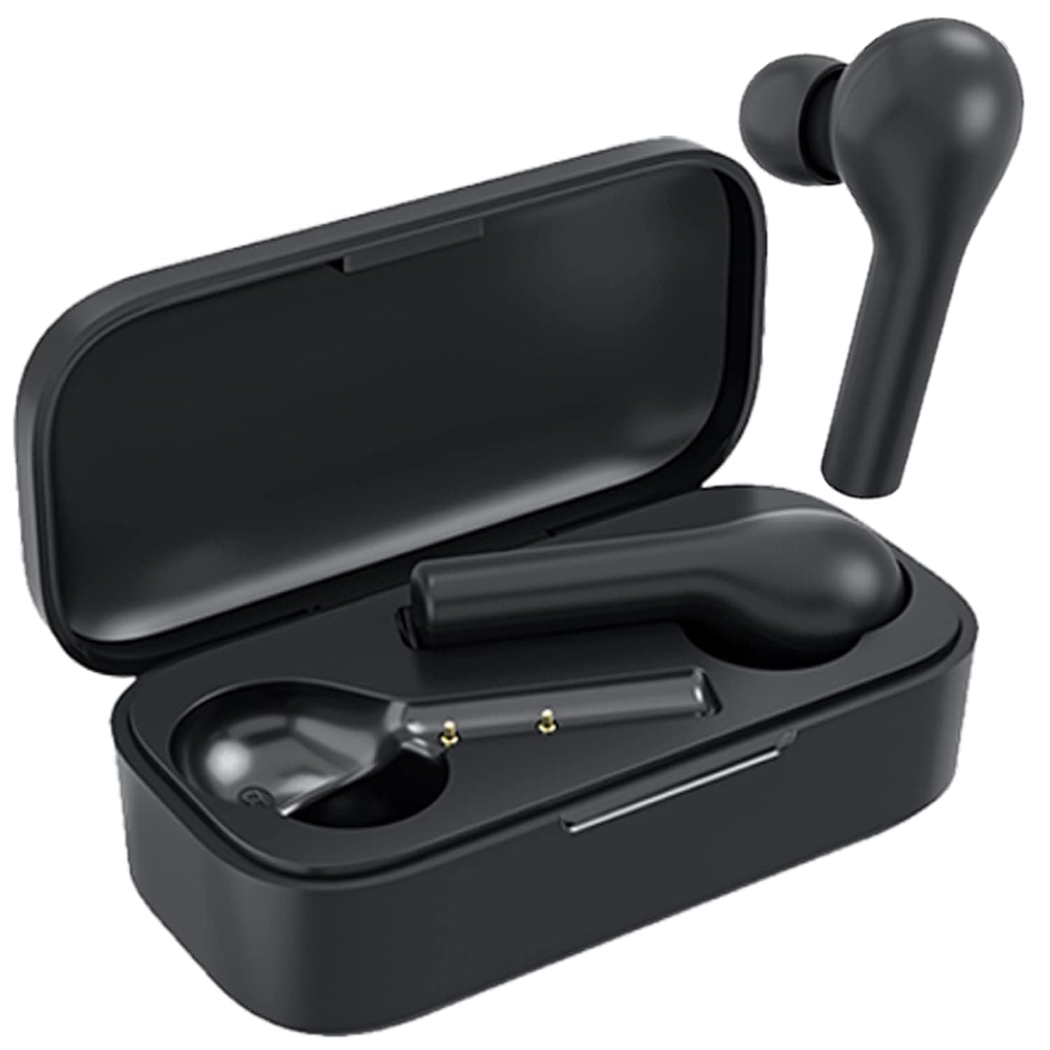 QCY T5 Truly Wireless Bluetooth In Ear Earbuds with Mic (Black) In-Ear