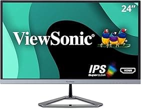 ViewSonic Crossover Monitor VX2476-SMHD 60.96 cm (24") FHD (1080), SuperClear AH-IPS Panel, 75Hz, Dual Speakers, Low emmission, BlueLight Filter, Flic