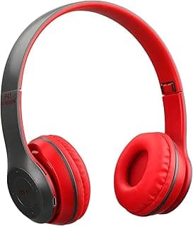 Heypex P47 Wireless Bluetooth Over the Ear Headset with Mic (Multicolour)
