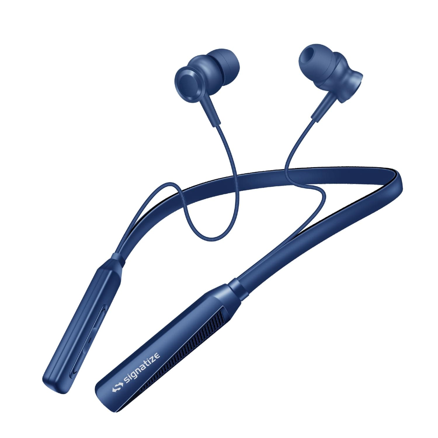 Neckband Bluetooth Earphones with 10mm Drivers,Above 20 Hours Playtime, Type C Fast Charging, Neckband Earphones with Voice Assistant-Blue