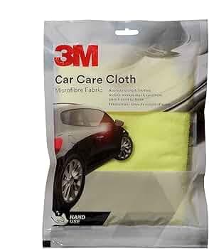 3M Car Care Microfiber Yellow Cloth (30X35Cm, Pack of 1) - 280 Tc