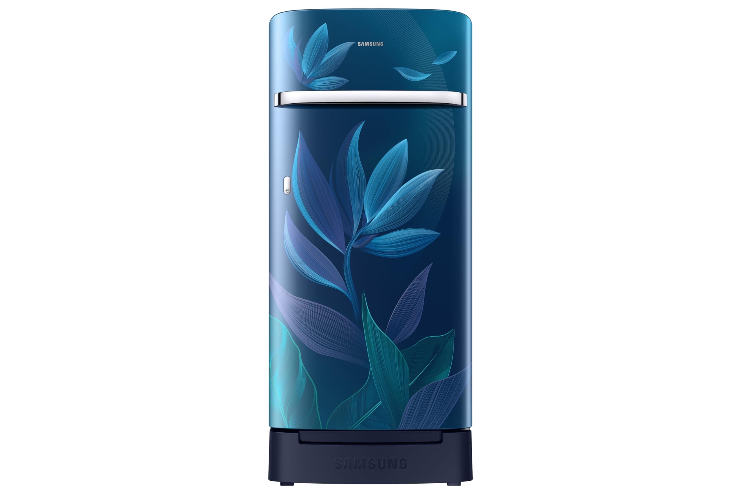 Samsung 189 L, 5 Star, Digital Inverter, Direct-Cool Single Door Refrigerator (RR21H2H259U/HL, Paradise Bloom Blue, Base S...