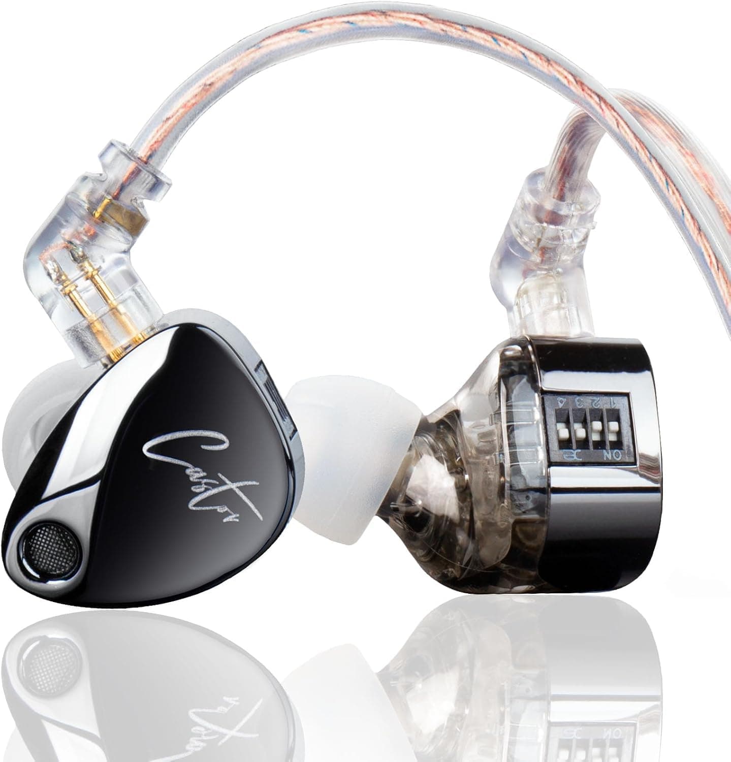 KZ Castor in Ear Monitor Headphones,Dual-Dynamic Driver Wired Earbuds, HiFi Improved Bass in-Ear Earphone Sound Tuning Noise Isolating IEM,2PIN Detach...