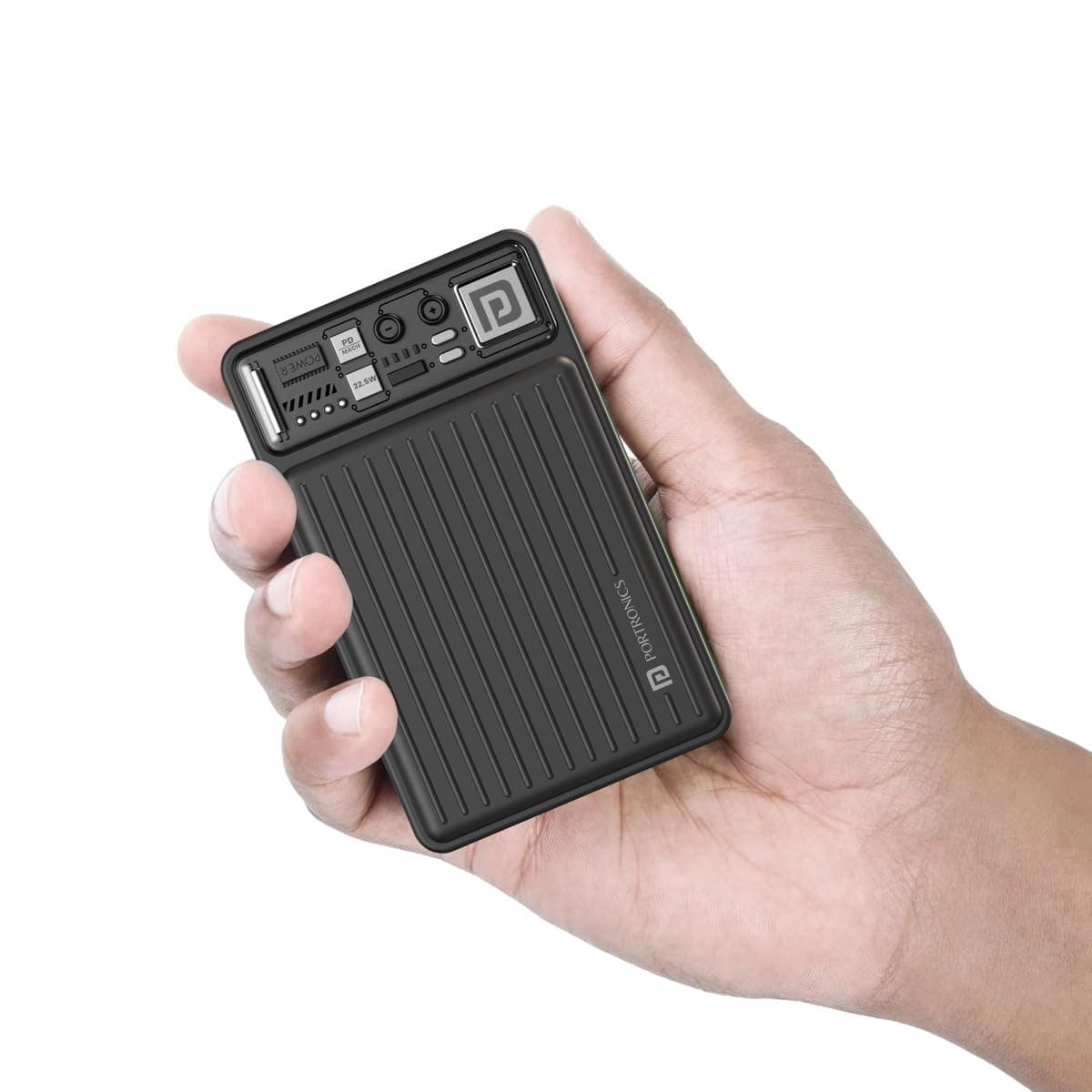 Portronics Luxcell Mini 10K Advanced 10000 mAh Smallest Power Bank with 22.5W Max Output, LED Indicator, Mach USB-A Output, Type C PD Output, Type C I...
