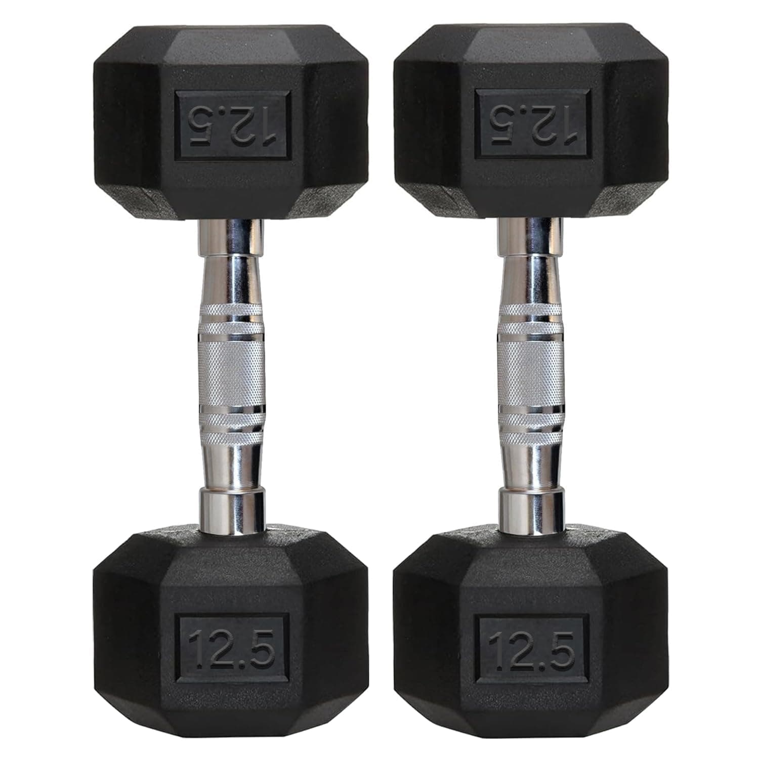 FITRXX Rubber Coated Hexa Dumbbell Set for Men & Women Professional Exercise Hex Dumbbells for Full Body Workout, Upper & Lower Body Strength Training...