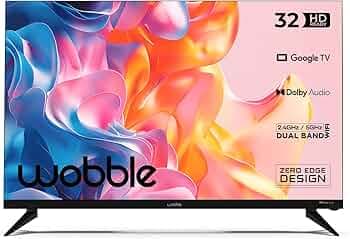 Wobble 80 cm (32 inches) UD Series HD Ready Smart LED Google TV WB32GTAW9216HDFL (Black)