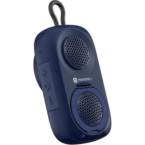 Portronics Talk Seven 5W Magnetic Bluetooth Speaker with Built-in Mobile Stand, Bluetooth 6.0, TWS Mode, Handsfree Calling, Voice Assistant, Upto 6 Hours Playtime, Type-C Fast Charging (Blue)