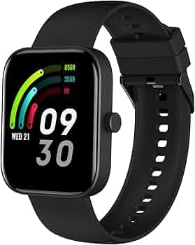 Itel Smartwatch 1ES with Large 1.7 HD IPS Display | Digital Crown | up to 15 Day Battery | IP68 Water Resistant | SpO2 & HR Sensor | 170+ Watch Faces
