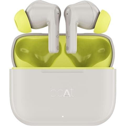 boAt Airdopes 141, Up to 50 Hours Playtime, Quad Mics ENx™ Tech, Dual EQ Modes, 13mm Drivers, Beast™ Mode, ASAP™ Charge, IWP™ Technology, BT v5.3, IPX4 Resistant TWS Earbuds (Cyber Mint)