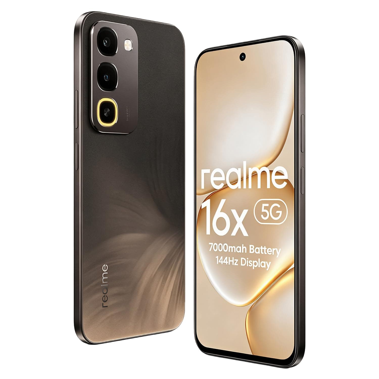 realme 16X 5G Smartphone 6.8 inch 144Hz Display 7000mAh Battery 45W Fast Charge 4GB RAM 128GB ROM 50MP AI Main Camera, MediaTek Dimensity 6300 Chipset...