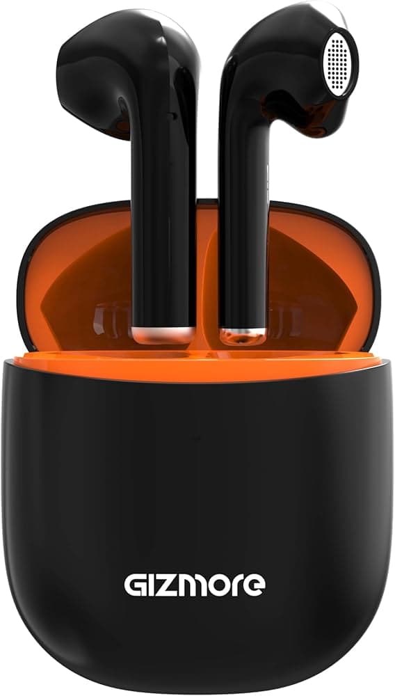 (Refurbished) GIZMORE 801 Air Massive Playback Upto 25 Hr, Voice Assistant & Type C Fast Charge Bluetooth Headset (Black)