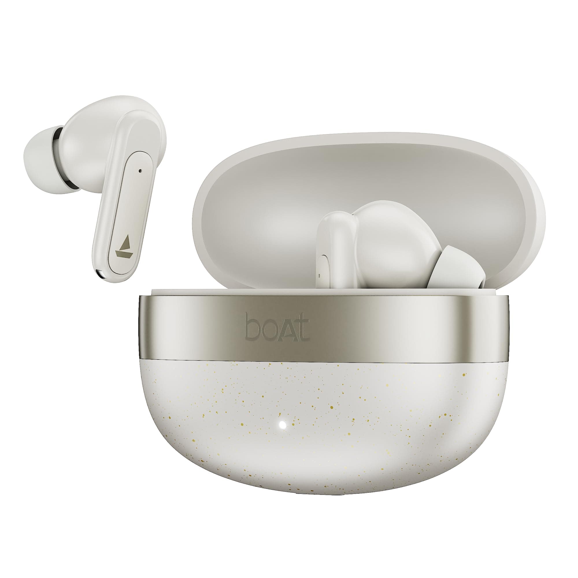Boat Airdopes Plus 224, Powerful Spatial Audio, 60H Playback, Quad Mics AI-ENx, 13 mm Drivers, Boat Hearables App, Multipoint Connectivity, Google Fas...