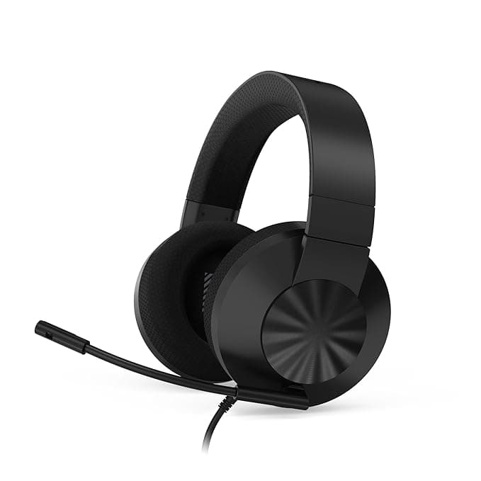 Lenovo H210 Wired Gaming Headset with mic, 50mm Audio Drivers, 3.5mm Jack, Noise-canceling Microphone, Memory Foam Cushioning, Compatible for PC, Xbox...