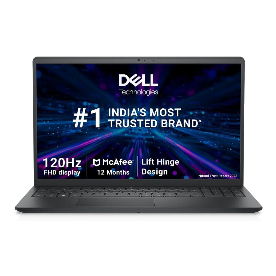 Dell 15, AMD Ryzen 3 7320U Processor (8GB RAM / 512GB SSD/Windows 11 + Office H&S 2024 + M365 / 15.6"(39.62 Cm) FHD Display / 12 Month Mcafee/Black Co...