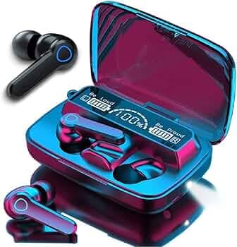 MB STAR M19 TWS Bluetooth 5.0 Wireless Earbuds in Ear True Wireless Stereo Earbuds with Mic| LED Digital Display with Flashlight, Deep Bass Bluetooth ...
