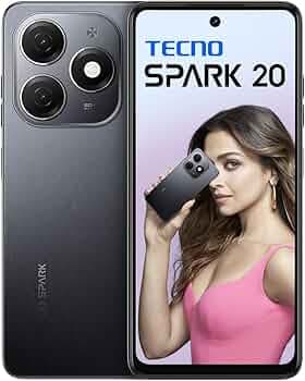 TECNO Spark 20 | Gravity Black, (16GB*+256GB)| 32MP Selfie + 50MP Main Camera| 90Hz Dot-in Display with Dynamic Port & Dual Speakers with DTS| 5000mAh...