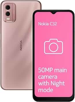 Nokia C32 with 50MP Dual Rear AI Camera | 3-Day Battery Life | Toughened Glass Back | 12GB RAM with Memory Extension (6GB RAM + 6GB Virtual RAM) | And...