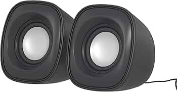 (Refurbished) amazon basics 2.0 Multimedia Speaker for PC | 3.5 mm Aux-in | 2x3W | for PC, Laptop, Tablet