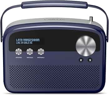 Saregama Carvaan Lite Hindi - Portable Music Player with 3000 Pre-Loaded Evergreen Songs, FM/BT/AUX (Royal Blue)