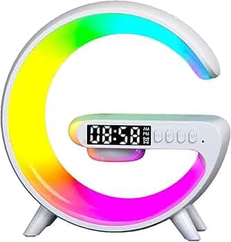Drumstone G-Shape RGB Light Bluetooth Speaker: The Smart Alarm Clock for Bedroom, Living Room, and Game Room