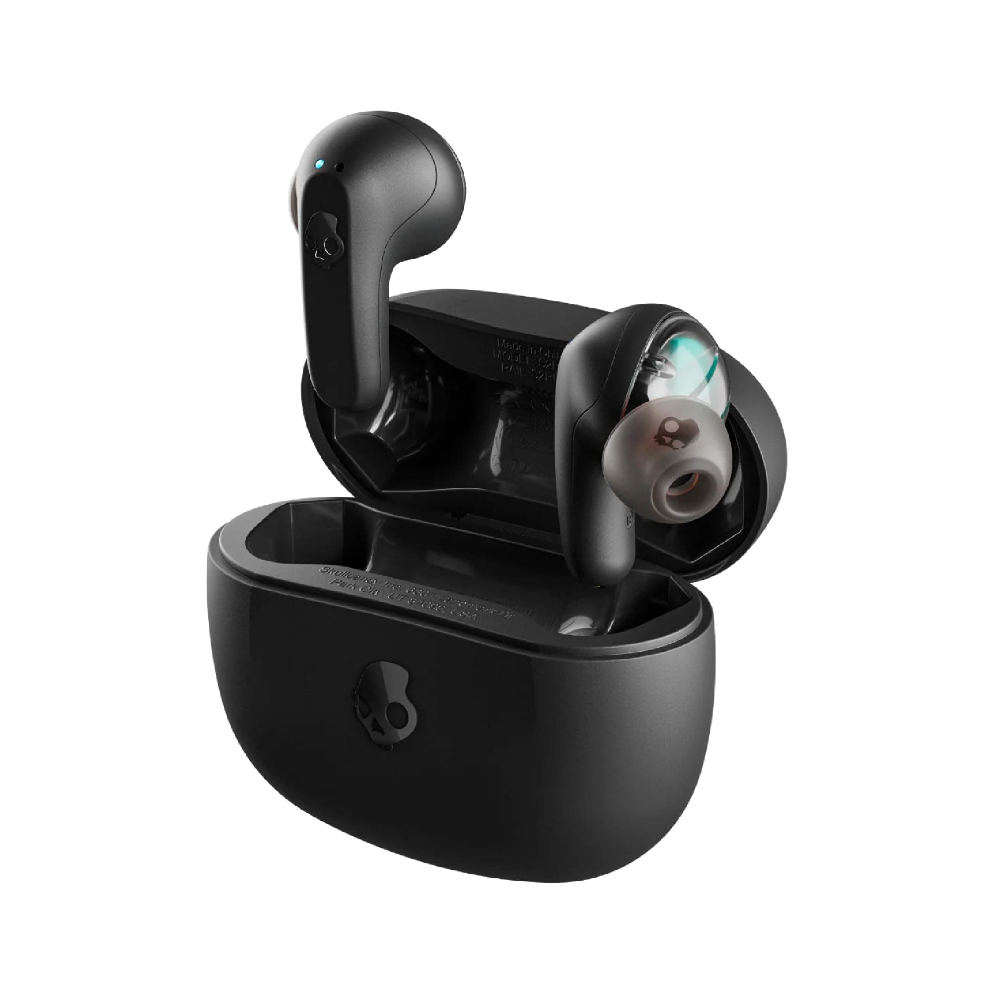 Skullcandy Rail in-Ear Wireless Earbuds, 42 Hr Battery, Skull-iQ, Alexa Enabled, Microphone, Works with iPhone Android and Bluetooth Devices - Black