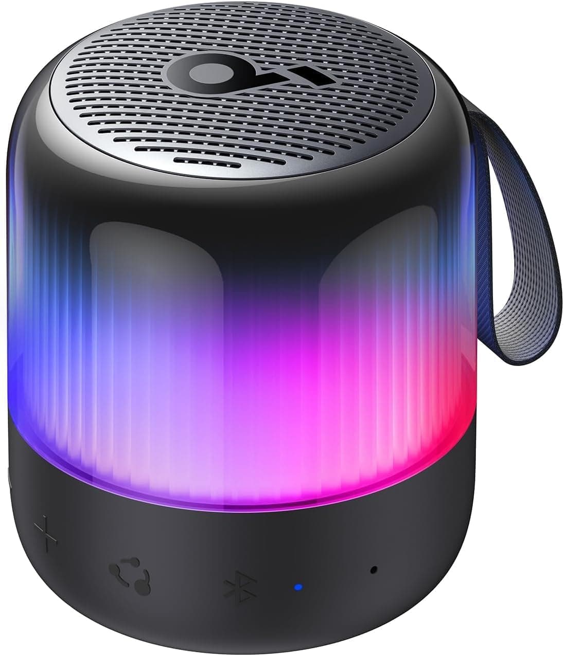soundcore Glow Mini Speaker, Portable Bluetooth Speaker, 360 Sound, Light Show, 12h Playtime, Individually Adjustable EQ & Light, IP67 Waterproof & Du...