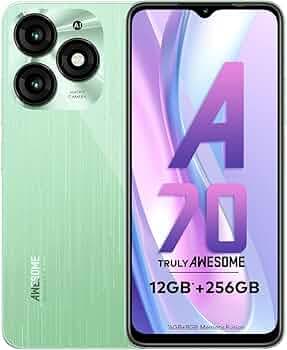 itel A70 Smartphone | 12GB* RAM, 256GB Storage | 8MP AI Selfie Camera | 5000mAh Battery | Type-C Charging | Dynamic Bar | Field Green