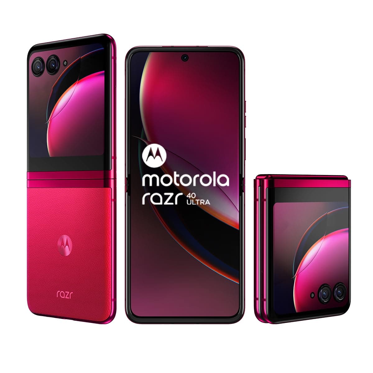 Motorola razr 40 Ultra (3.6" External AMOLED Display, 6.9" AMOLED 165Hz Display, 32MP Selfie Camera, 30W TurboPower Charging, Android 13, 8/256GB), Viva Magenta