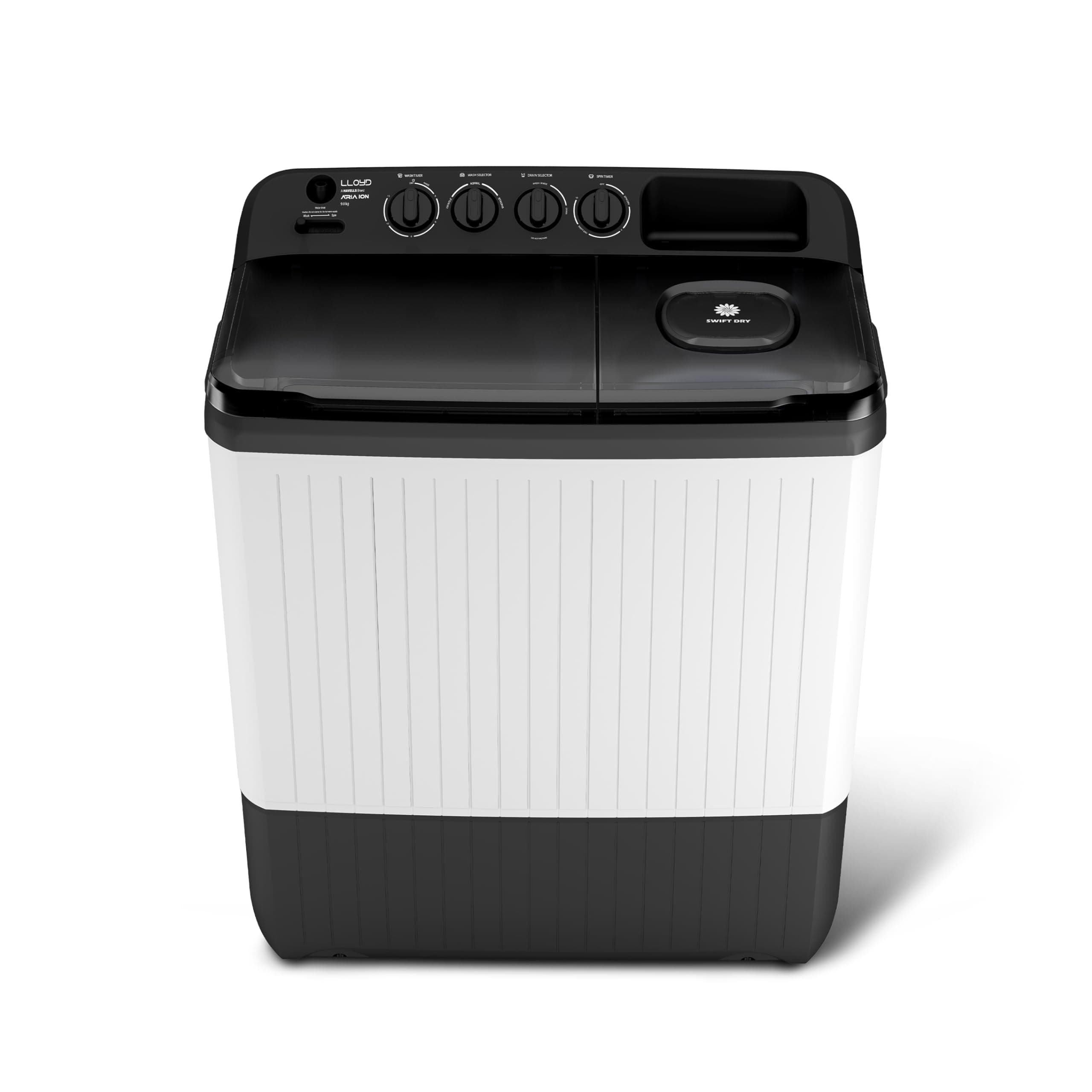 Lloyd 9 kg 5 Star Semi Automatic Top Load Washing Machine |1300 RPM | Detergent Storage Zone | 3 Wash Programs | Swift Dry...