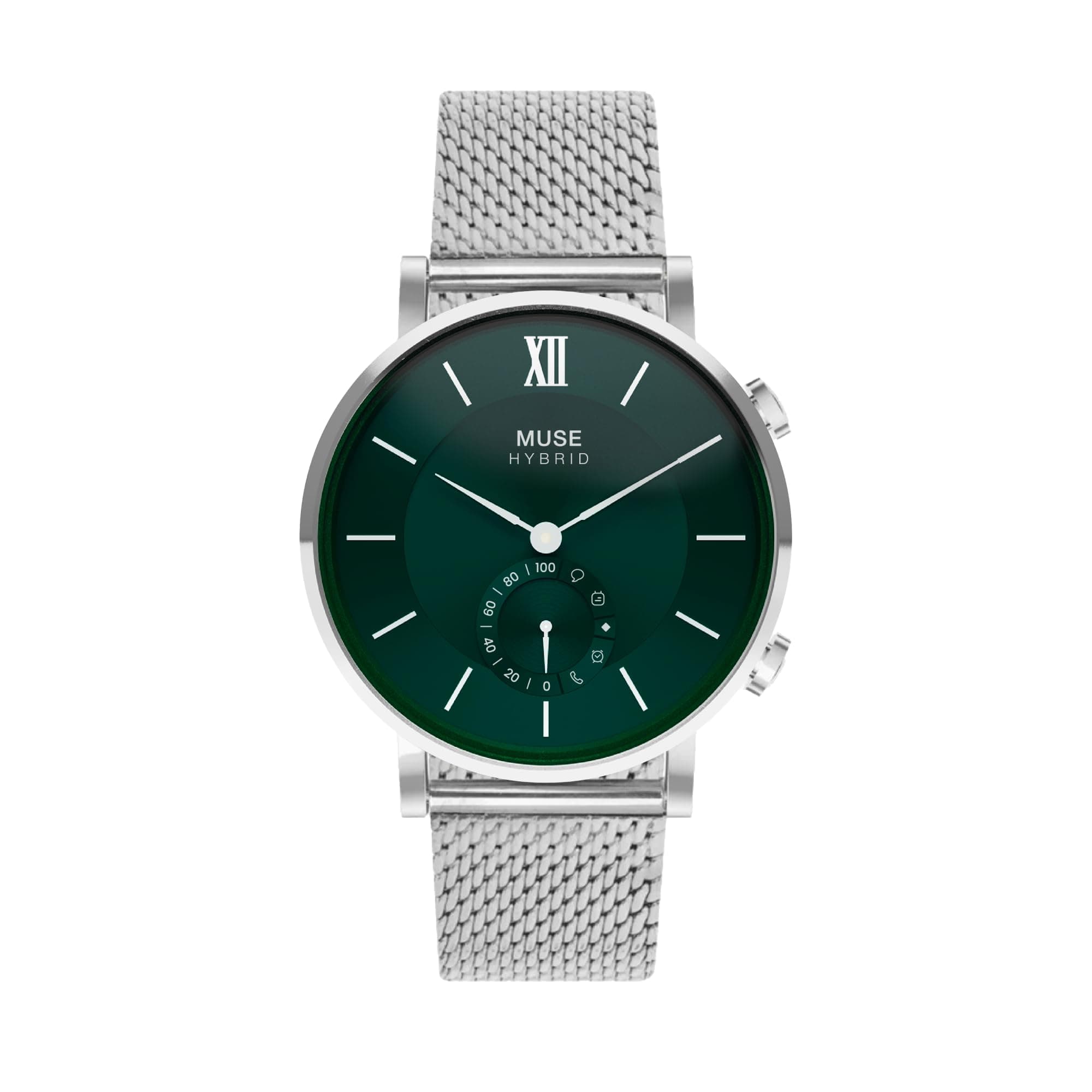 Muse Grandeur Milanese Edition Hybrid Smartwatch for Men & Women with Bluetooth Connectivity, Step Counter, Sleep Monitoring, 5ATM Water Resistant (40...
