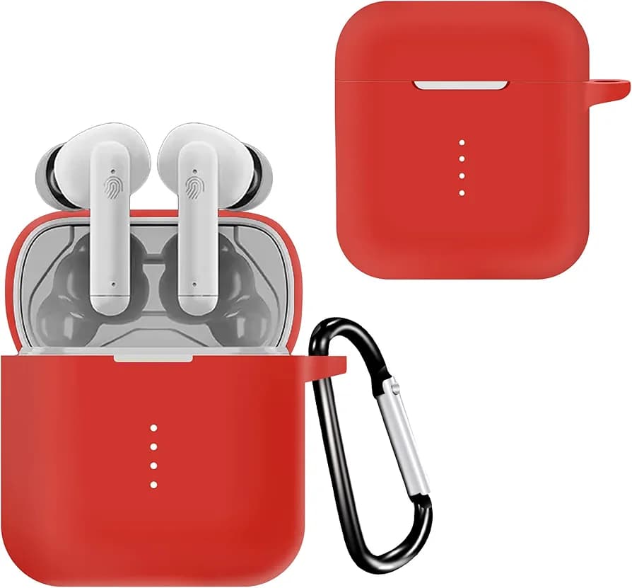 AJM 360 Protection Shockproof Design Soft Rubberised Case with Keychain for Boat Airdopes 141 (Only Case)