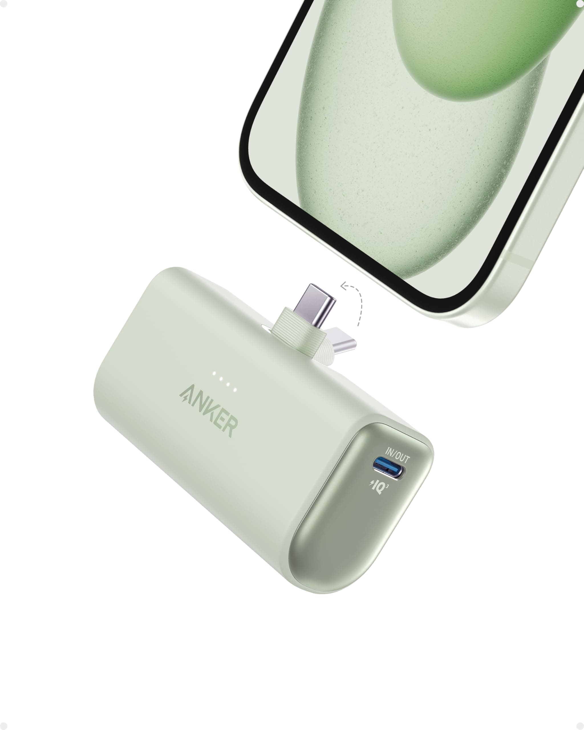 Anker iPhone 15 Portable Charger, Anker Nano Power Bank with Built-in USB C Connector, 5,000mAh Portable Charger 22.5W, for iPhone 15 Series, Samsung ...