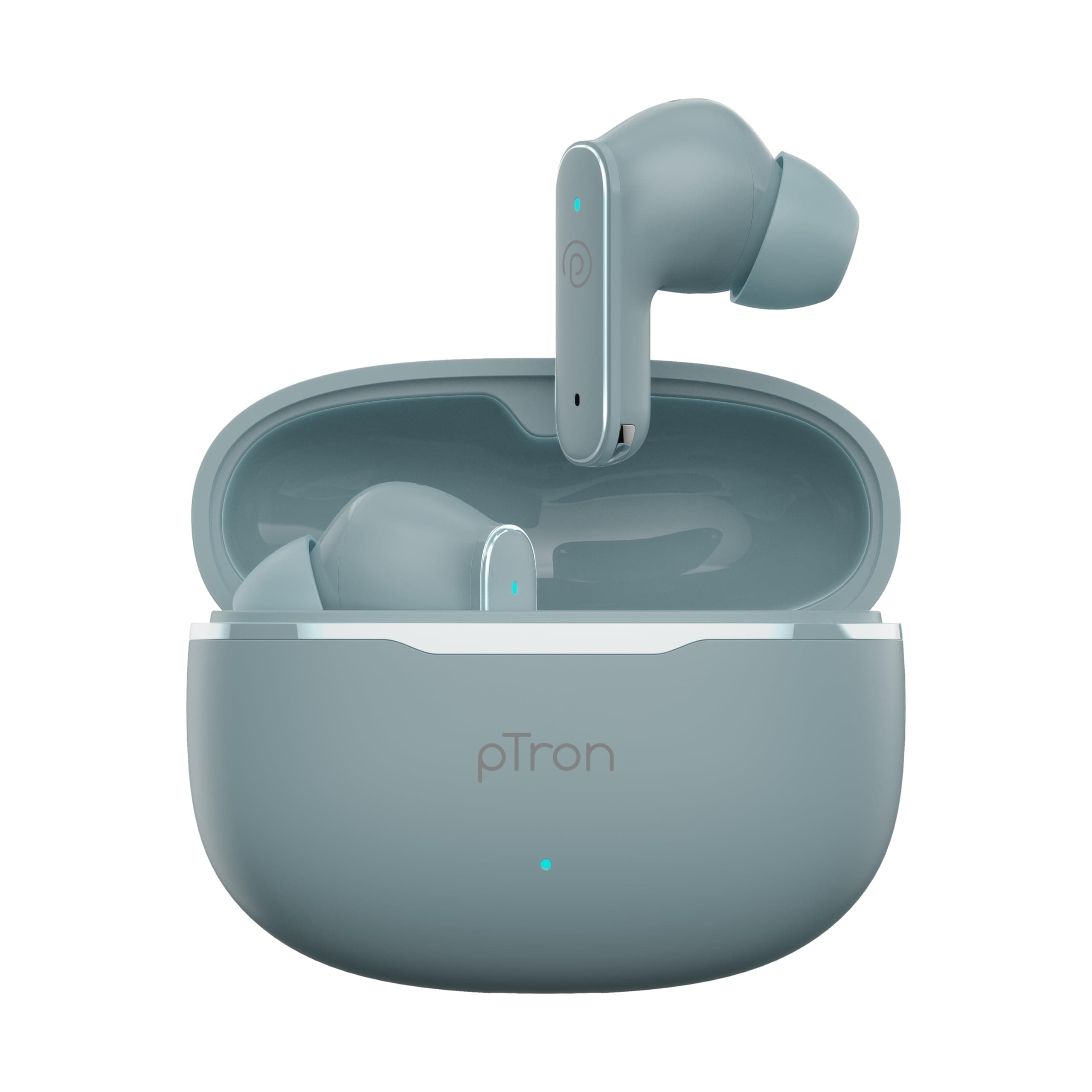pTron Bassbuds Eon in-Ear TWS Earbuds w/ 13mm Drivers, 45Hrs Playtime, Dual HD Mic & AI-ENC Calls, Custom EQ, Mobile App, Bluetooth v6.0 Headphones, V...