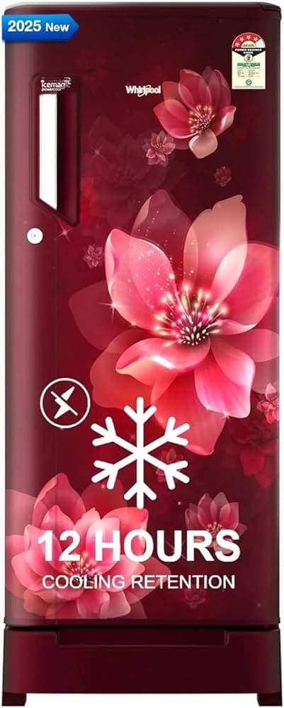 Whirlpool 192 L 4 Star Direct-Cool Single Door Refrigerator with Base Drawer (215 IMPC ROY 4S Wine Mulia-Z)