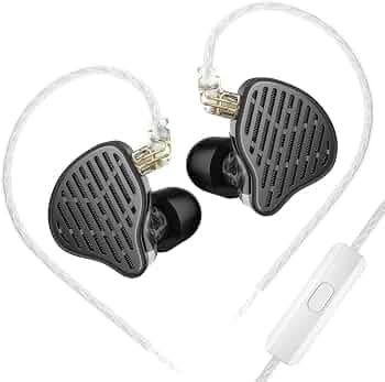 KZ x HBB PR2 Wired IEM with Mic | 13.2mm Planar Driver in-Ear Earphone | N52 Magnet Array | Detachable 2 Pin Silver-Plated Cable | for Gaming Audiophi...