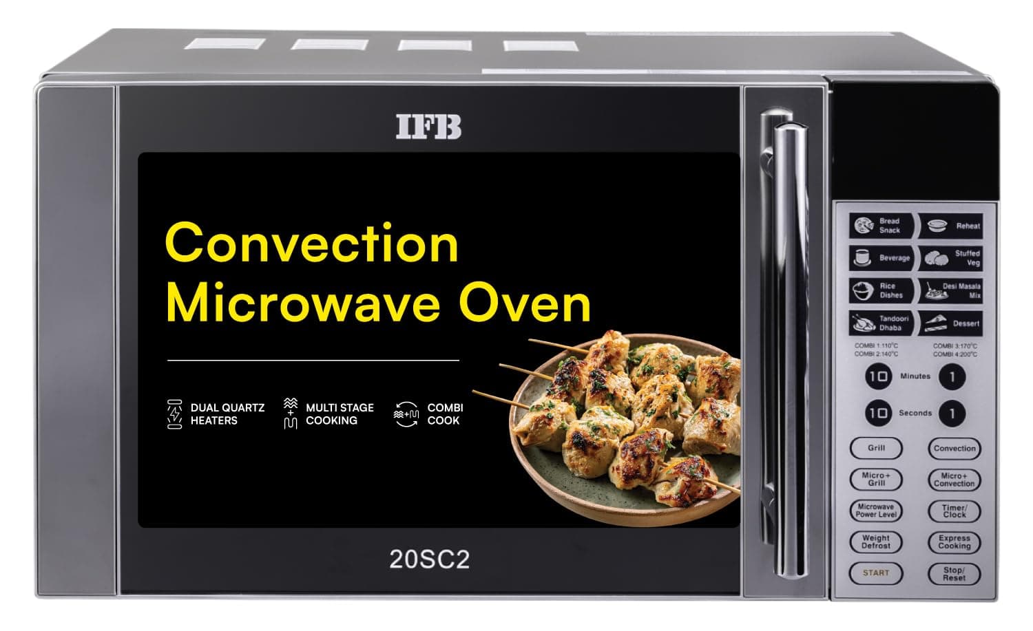 IFB 20 L Convection Microwave Oven (20SC2, Metallic Silver, With Starter Kit), STANDARD