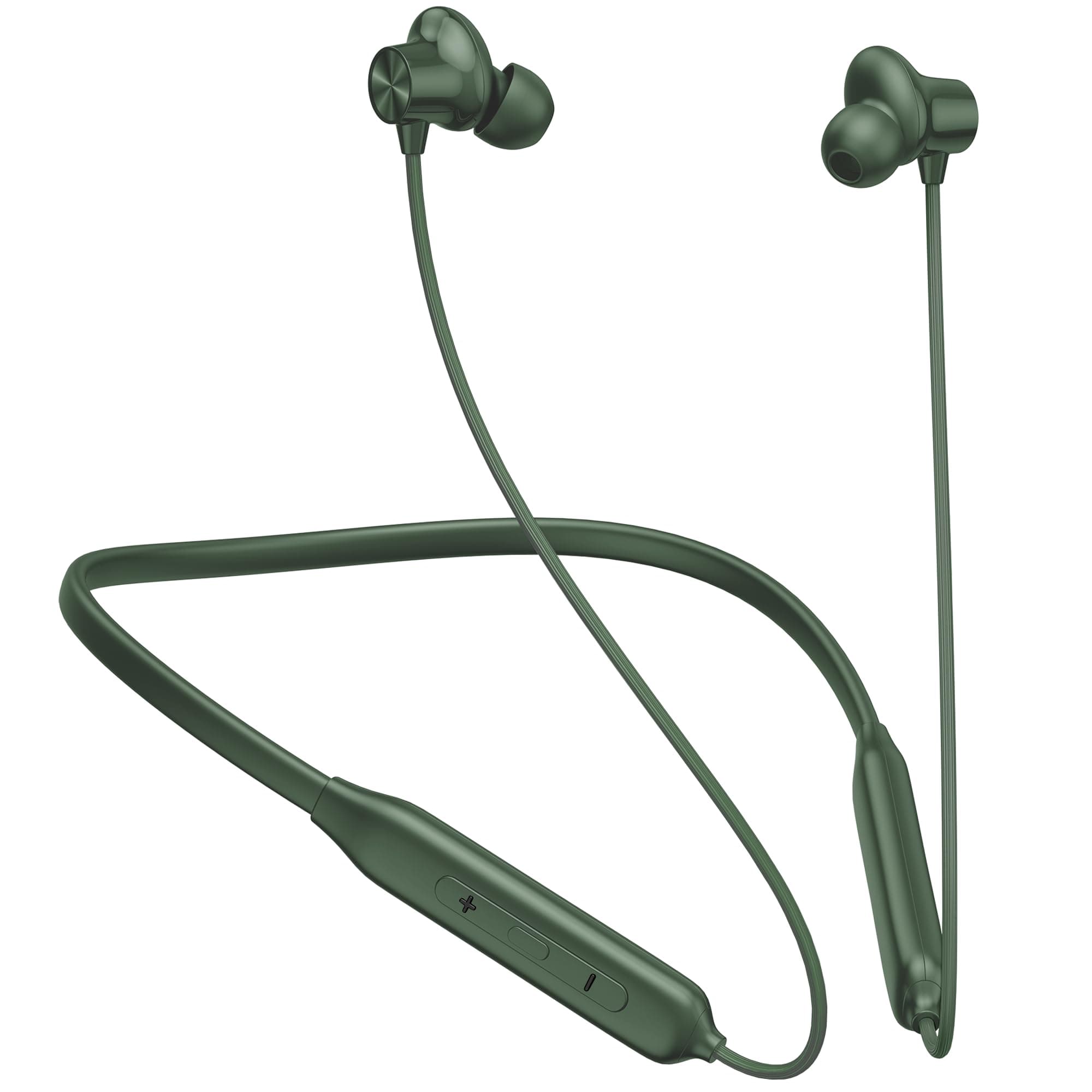 Kratos N4 Bluetooth Neckband with 52H Playtime, Deep Bass, Stereo Sound, HD Calls, Magnetic Earbuds, Type-C Fast Charging, Rich Audio, Hollow Switch f...