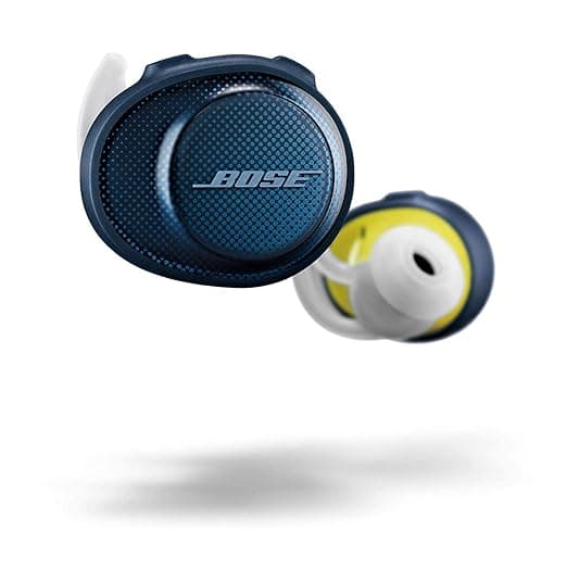 Bose SoundSport Free, True Wireless Earbuds, (Sweatproof Bluetooth Headphones for Workouts and Sports), Midnight Blue/Citron In-Ear