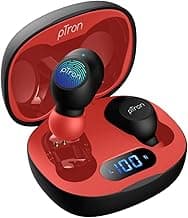 pTron Bassbuds Pro (New) in-Ear True Wireless Bluetooth 5.1 Headphones with Deep Bass, Low Latency Gaming Earphones, Touch Control, IPX4 Water/Sweat R
