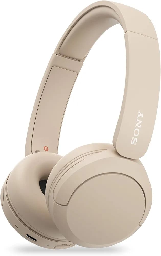 (Renewed) Sony WH-CH520, Wireless On-Ear Bluetooth Headphones with Mic, Upto 50 Hours Playtime, DSEE Upscale, Multipoint Connectivity/Dual Pairing,Voice Assistant App Support for Mobile Phones (Beige)