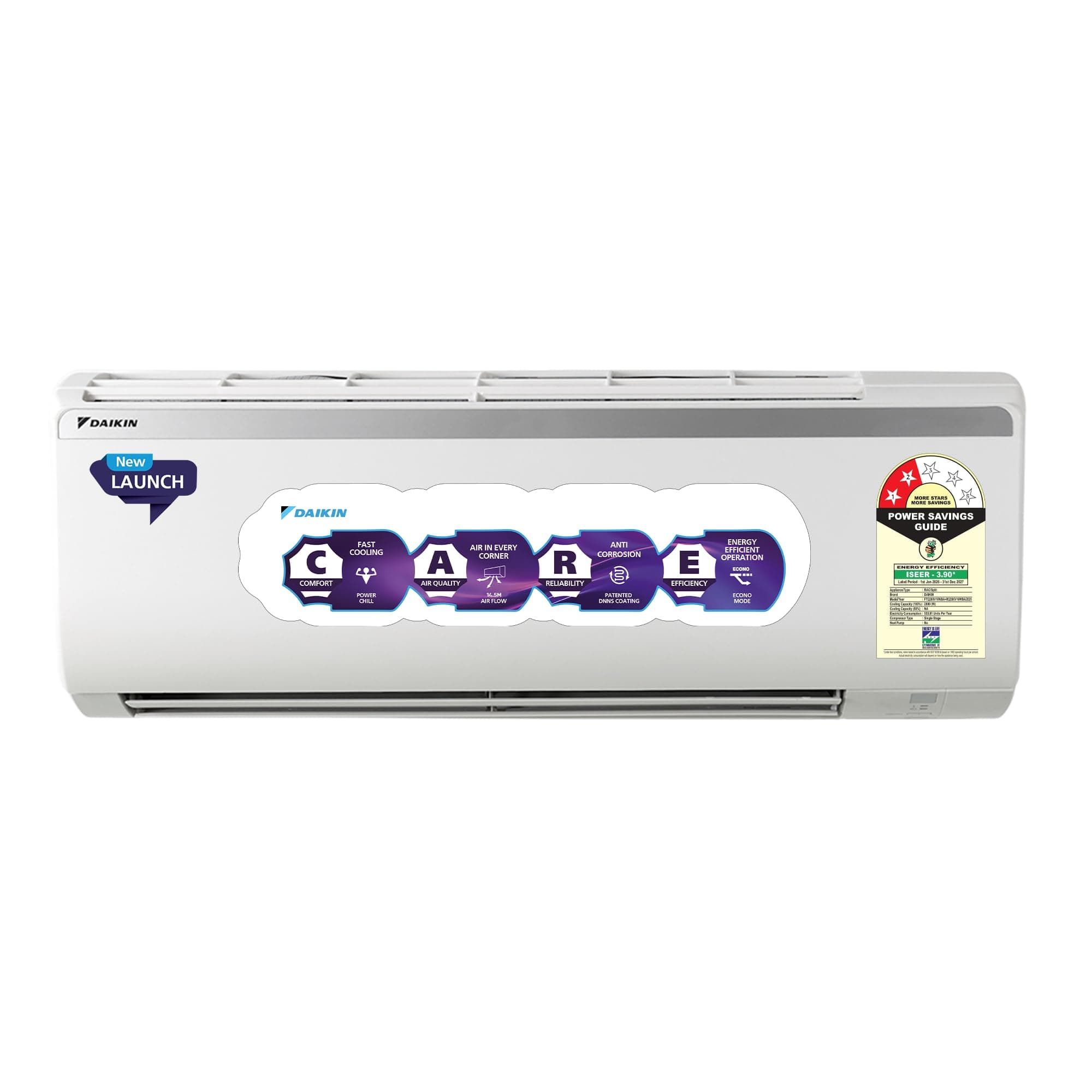 Daikin 0.8 Ton 2 Star, New Star rated,Fixed Speed Split AC (Copper, PM2.5 Filter, FTQ28XV16, White)