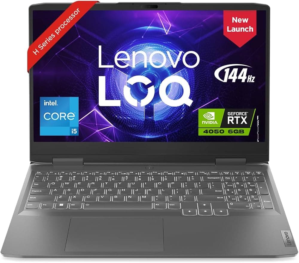 Lenovo LOQ Intel Core i5-12450H 15.6" (39.6cm) FHD IPS 144Hz 350Nits Gaming Laptop (16GB/512GB SSD/Win 11/NVIDIA RTX 4050 6GB Graphics/Office 2021/3 M...