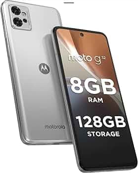 (Refurbished) Motorola G32 (Satin Silver, 8GB RAM, 128GB Storage) | 6.55 inch Full HD+ Display | 50MP + 8MP + 2MP | 16MP Front Camera | 5000 mAh Batte...