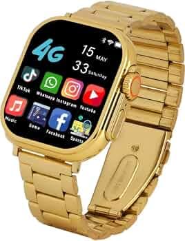 NEXATECH Ultra Watch Gold Smartwatch 49mm Gold Bracelet Strap - Bluetooth Calling, Wireless Charge, Fitness Bracelet - Men and Women Smartwatch (Gold...