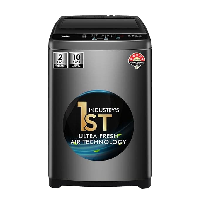 Haier 6.5 kg 5 Star Ultra air fresh Fully Automatic Top Load (HWM65-306S8,Dark Jade Silver)
