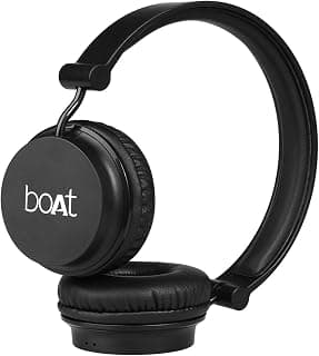boAt Rockerz 410 Wireless Bluetooth On Ear Headphone with Mic (Black/Red)
